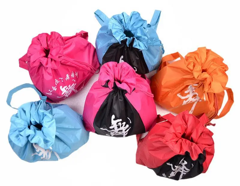 

New Style Thick Double Layer Waterproof Cloth Children wu dao bao Backpack Dancing Bag Seven-Color Printed Words