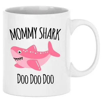 

Mommy Shark Doo Doo Mug - Mama Mug - Gift For Mom - Mother's Day Gift From Husband - Christmas Coffee Mug Present