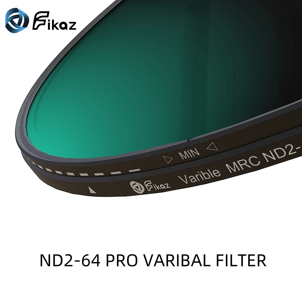 Fikaz ND2-64 Fader Variable ND Filter NO X Spot 67mm 72mm 77mm 82mm Neutral Density Lens Filter For Canon Nikon Sony Camera