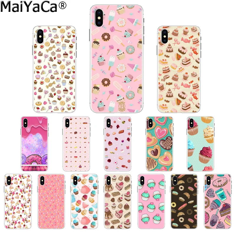 MaiYaCa вкусная чашка торт пончики десерт сердце еда чехол для телефона Apple iPhone 8 7 6 6S