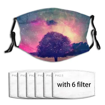 

Tree Over The Night Sky Outdoor Washable Anti Dust 2020 Summer Face Masks PM2.5 Filter Protector Dust Haze Male