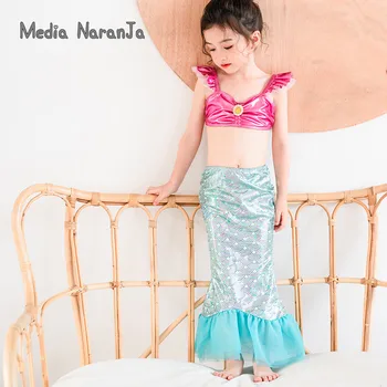 

Kid's Swimwear Little Girl Split Princess Skirt Cute Baby Children Mermaid Swimsuit