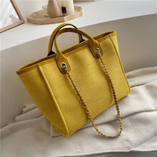 Burminsa зимние большие холщовые женские сумки на цепочке, женские Офисные сумки на плечо, дорожная Туристическая сумка, сумки для мам, сумки для подгузников