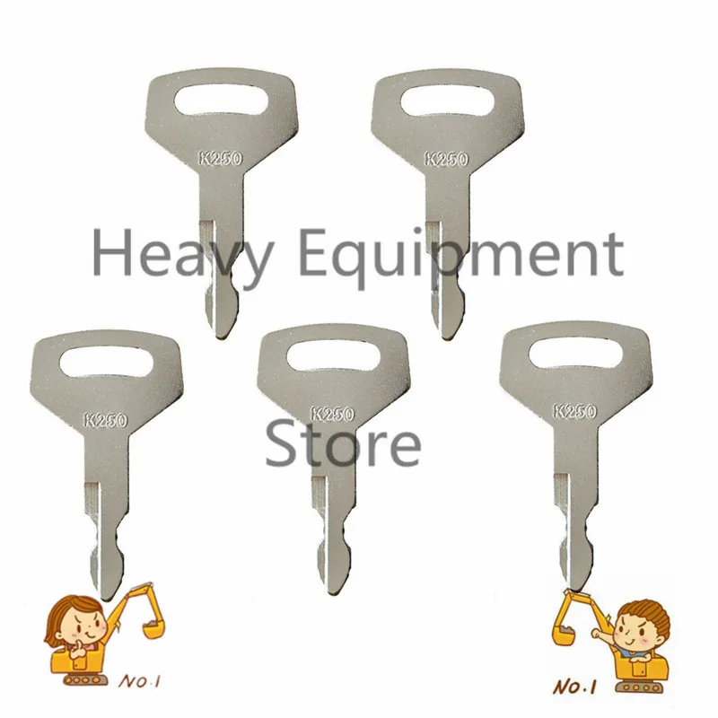 5PC K250 kEY For Kobelco Excavator Grader Dozer Kobelco parts New