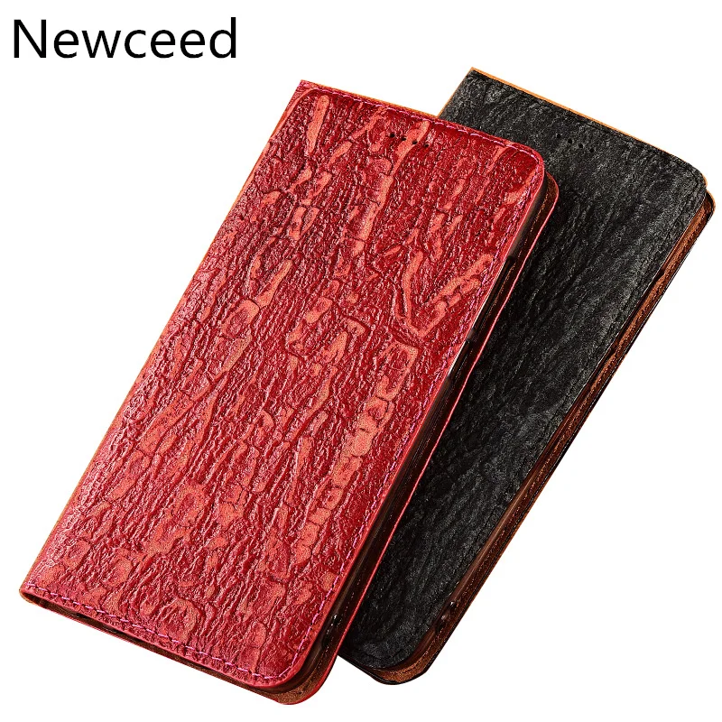 

Bark Pattern Genuine Leather Business Phone Case For Apple iphone 6S Plus/iPhone 6S Mobile Phone Bags Standing Flip Cases Capa