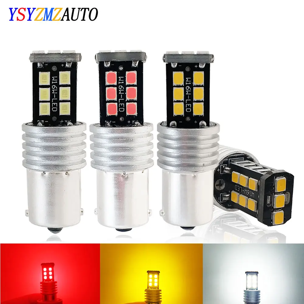 

2PCS 1156 BAU15S PY21W BA15S P21W LED Lamp Canbus No Hyperflash Car Turn Signal Parking Reverse Backup Light White Amber Red 12V