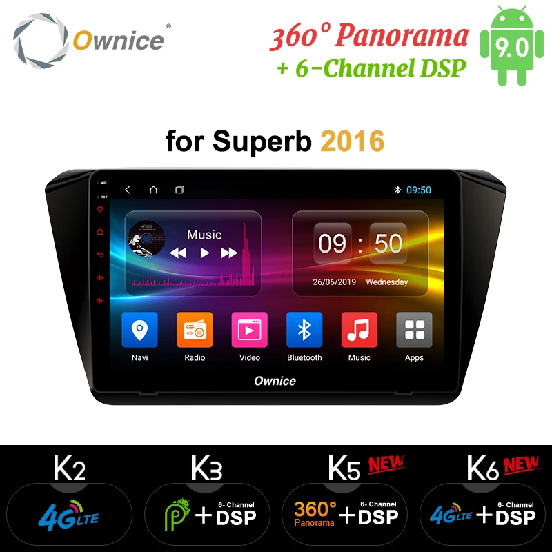 Ownice k3 k5 k6 Восьмиядерный автомобильный DVD плеер 4 Гб + 64 ГБ Android 9 0 10 1 &quotGPS навигатор