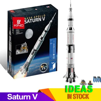 

2009PCS Apollo Saturn V Space Launch Vehicle Outer Space Model Rocket for Kids Science Building Kit Compatible 21309