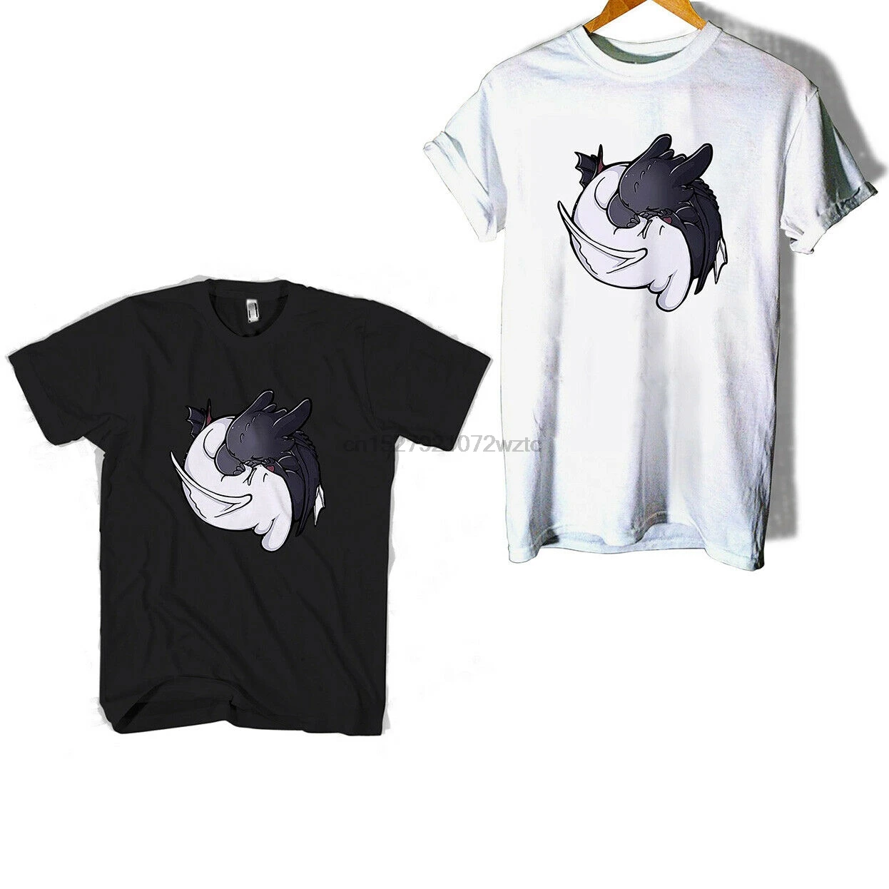 HTTYD 3 Light Fury Night Yin Yang Sleep Man Woman T-Shirt(2) |