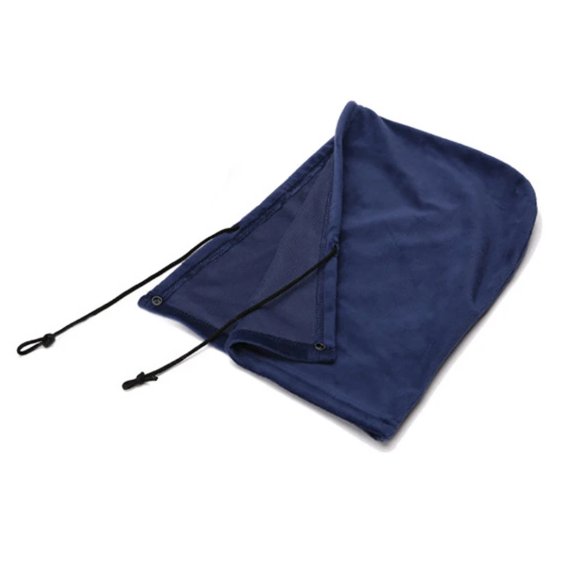 H-образная надувная подушка для путешествий, Складная легкая подушка для шеи с ворсом, автомобильное сиденье, Офисная Подушка для сна с самолетом - Цвет: Navy hat