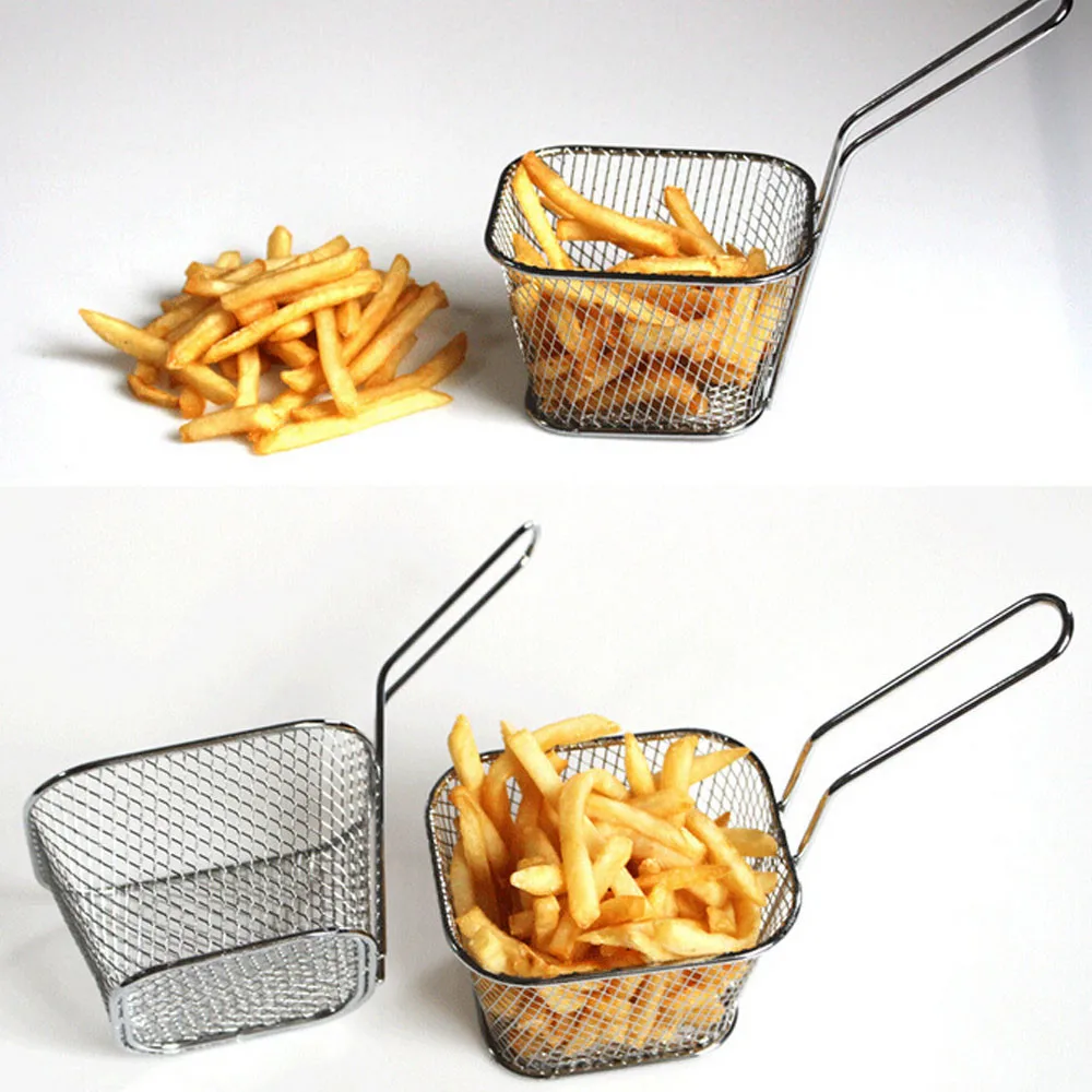 

1PC Stainless Steel Expandable Fry Chef Basket Kitchen Colander Basket Strainer Net Kitchen Cooking Steam Rinse Strain Basket