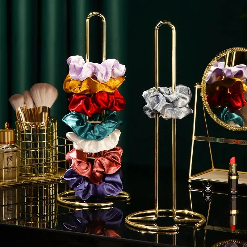 Golden Jewelry Storage Hair Ring Display Stand Large Capacity Headband Head Rack Hanging Organizer Women Home Store Decoration