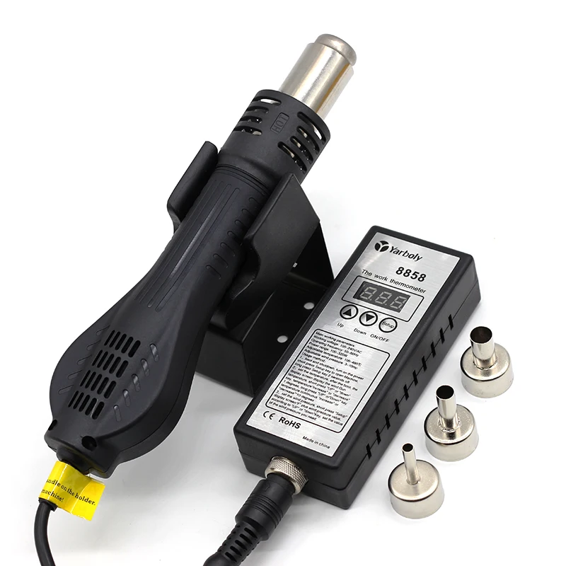 8858 Hot Air Gun Micro Rework Soldering Station LED Digital Hair Dryer Soldering For cell-phone BGA SMD PCB IC Repair tools 8898 hot air gun soldering station soldering tool