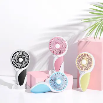 

Mini Pecker Fan USB Rechargeable Handheld Desktop Fan Colorful Lights Strong wind Electric Fan