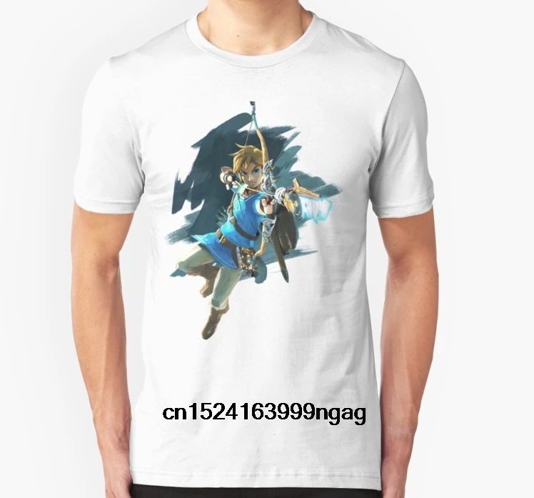 Модная крутая Мужская футболка женская забавная Zelda Breathing of the Wild Archer Link