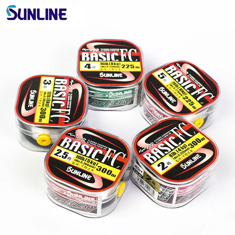 300/225 м Sunline Basic FC импортная сырьевая шелковая рыболовная леска из углеродного