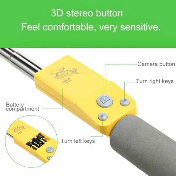 Беспроводная селфи палка вращающаяся на 360 ° с Bluetooth дистанционным