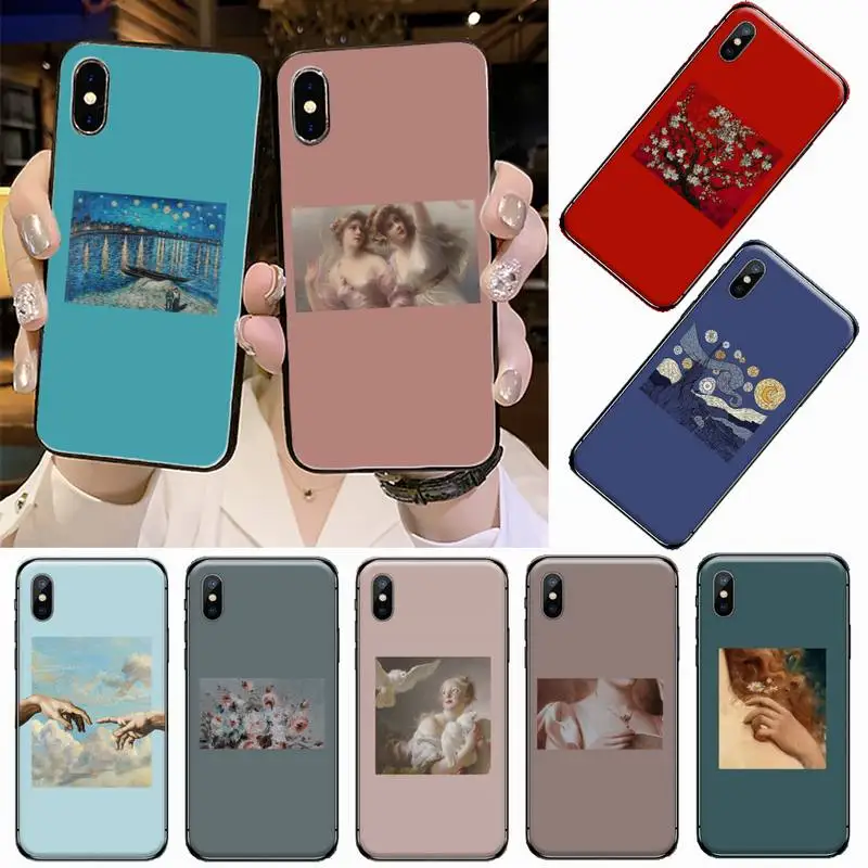 

Classical art original pattern Phone Case for iPhone 11 12 pro XS MAX 8 7 6 6S Plus X 5S SE 2020 XR