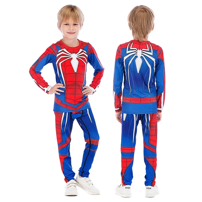 Sports Apparel BJJ GI Kids MMA Rashguard T-shirt + Pants Set Jiu Jusit Tights Muay Thai Shorts Rash Guard For Children MMA Compression Sportsuit
