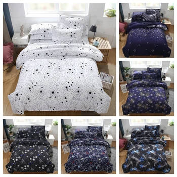 

2020 New Pattern Fashion Printing 2/3 Pcs Duvet Cover Set 1 Quilt Cover + 1/2 Pcs Pillow Cases Twin Double Full Starry Sky