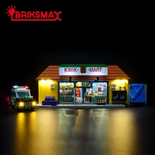 BriksMax Led Light Up Kit For Kwik-E-Mart Building Blocks Lighting Set Compatible With 71016 (NOT Include Model) dhl in stock lepin 16004 2232pcs the simpsons the kwik e mart model building blocks set clone 71016 toys for children