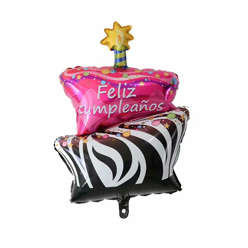 2 шт./лот 18 дюймов Feliz cumpleaños испанский воздушный шарик из фольги в форме круглый