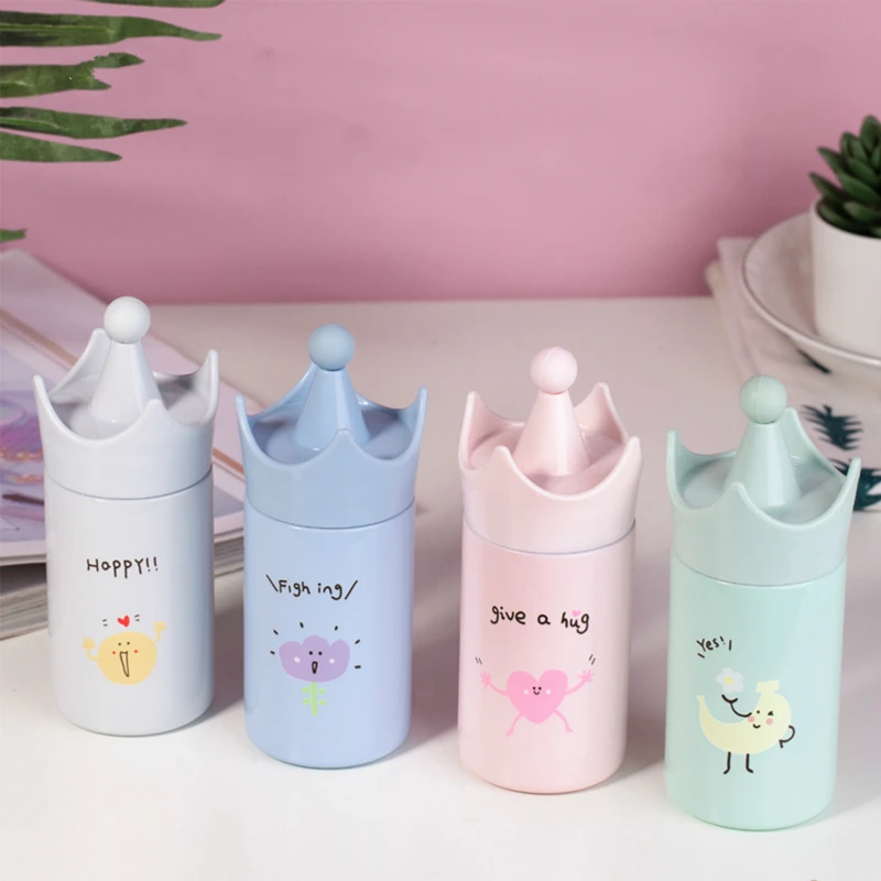 

Originality An Crown Vacuum Stainless Steel Vacuum Flasks Thermos Bottle Termo Cafe Cup Portable Mini Children Cold Water Cups