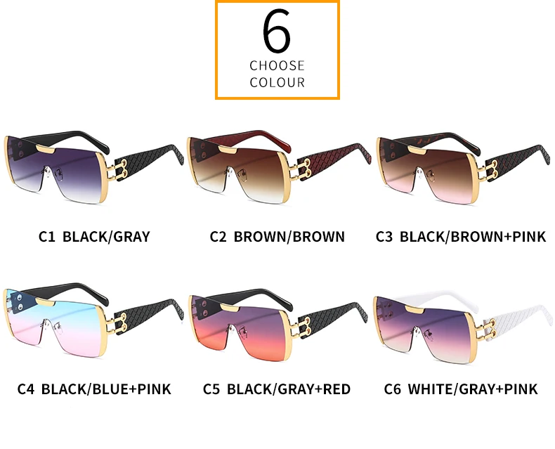 D&T 2021 New Fashion Sunglasses Women Men Brand Designer Gradients Lens Alloy PC Frame Luxury Hot Selling Quality Square Leopard big sunglasses