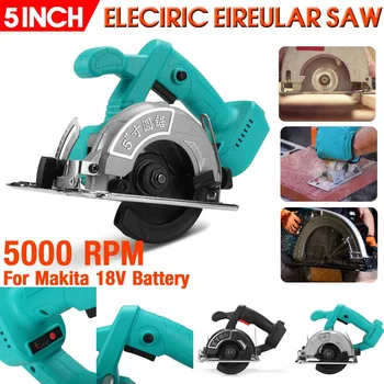 

Doersupp 1000W Electric Circular Saw Handle Power Tools Dust Passage 125mm Multifunction Cutting Machine For Makita 18V Battery