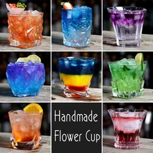 Стакан для виски с украшением в виде кристаллов, выгравированный Творческий коктейль стеклянные стаканы для сока стекло прочное стекло иностранных Бар стекло