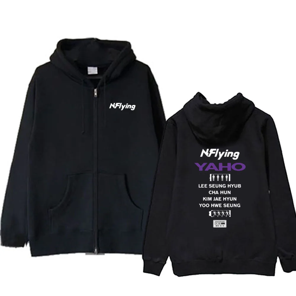 NFlying розовые толстовки Женская одежда harajuku Толстовка kpop весна осень зима пальто на молнии мужская Корейская версия black2019