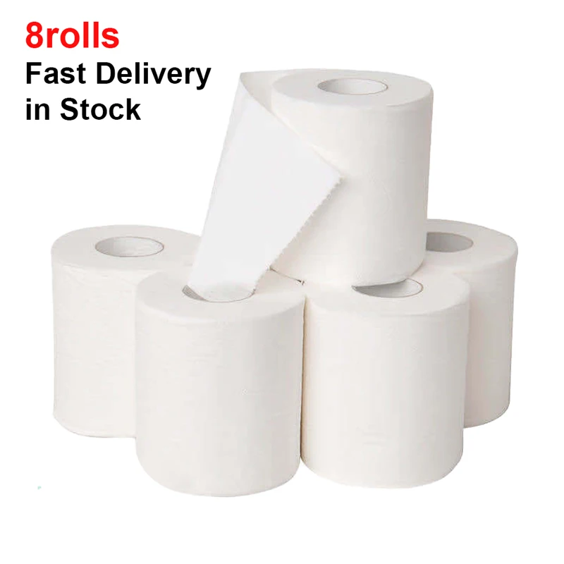 

8 Rolls Toilet Paper Bulk Silky & Smooth Soft 3-Ply Toilet Paper Home Kitchen Toilet Tissue Highly Absorbent Toilet Paper Bulk