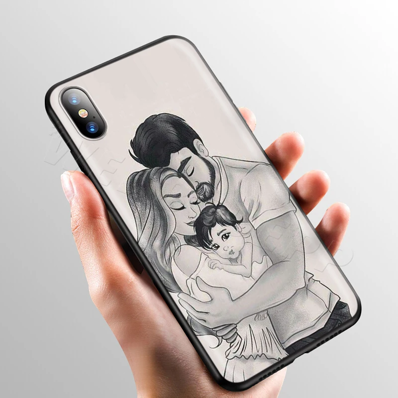 10 Webbedepp мама папа ребенок Семья чехол для Apple iPhone 11 Pro XS Max XR X 8 7 6 6S Plus 5 5S SE - Цвет: 10