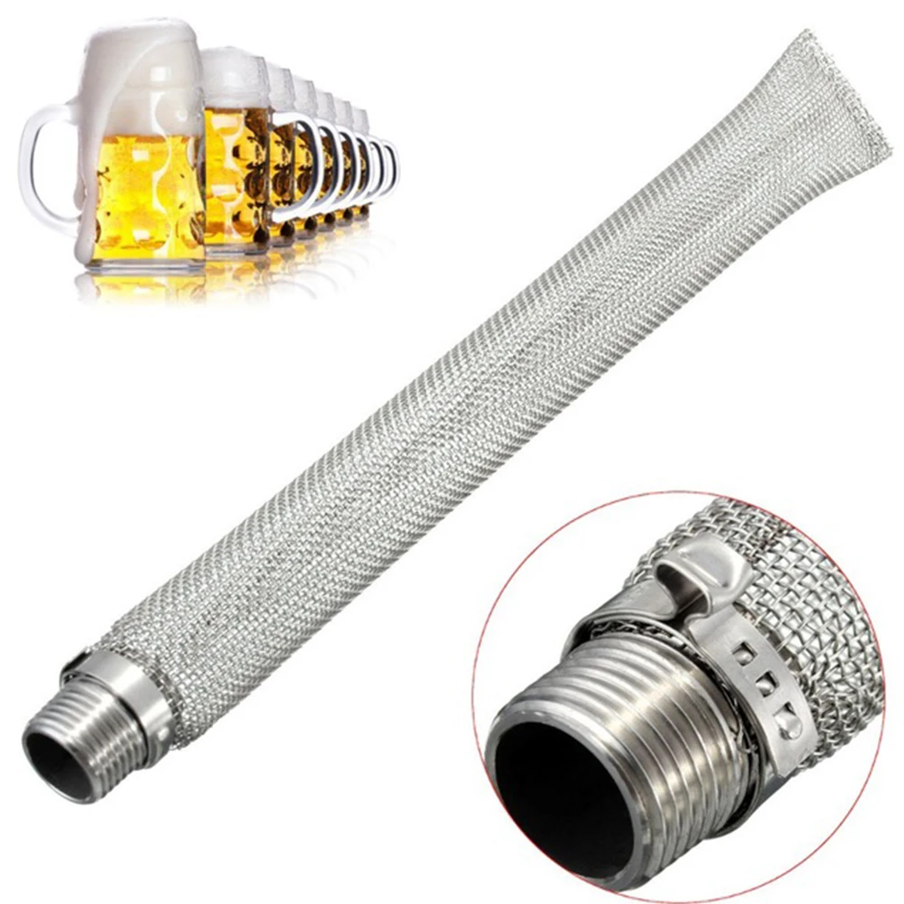 

Tools Stainless Steel Beer Filter Mash Tun Bazooka Screen Thread Home Kettle Mesh Strainer Spigot Connect Brewing Reusable Wine