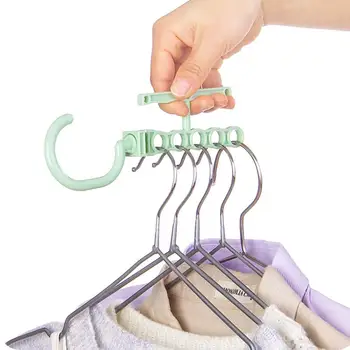 

New Creative Rotation with Handle Clothes Hanger Five-holes Windproof Hanger Closet Organizer Sorting Drying Rack Dropshipping