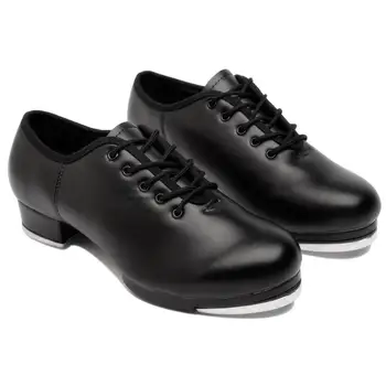 

Leather Material Tap Shoes Women's Split Sole Jazz Tap Dance Shoes Adult/Unisex Lace Up Women Tap Shoes Dancing Shoes