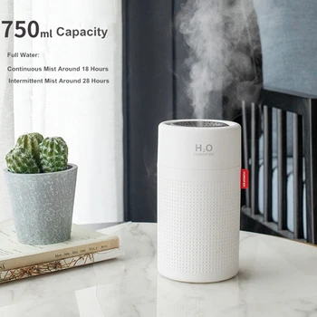 

750ml USB Rechargeable Aromatherapy diffuser Air Humidifier aroma diffuser Machine essential oil ultrasonic Mist Maker Quiet