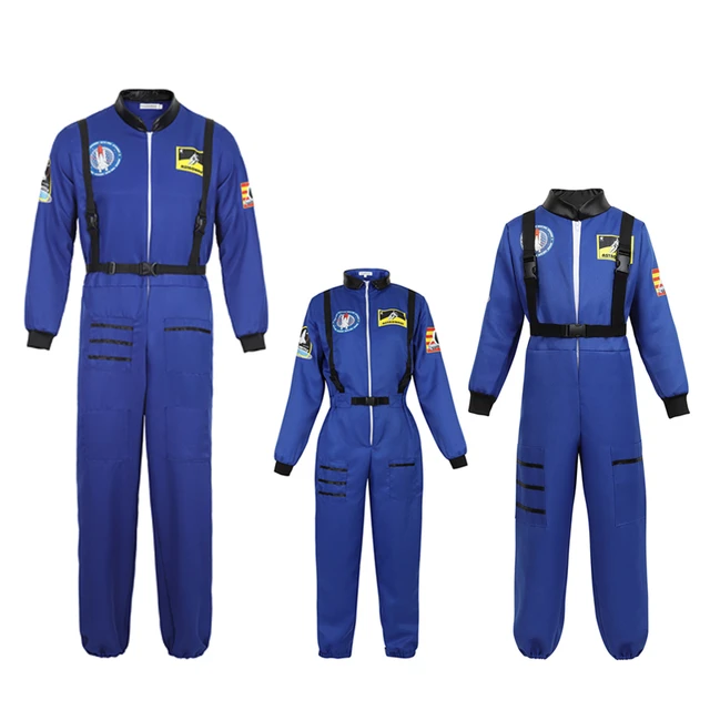 Costume da astronauta blu da uomo