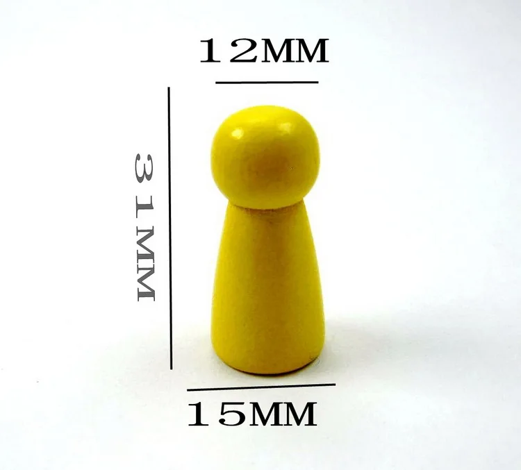 31mm 8pcs pawn/ chess wood game pieces for boardgame accessories 4 colors| |