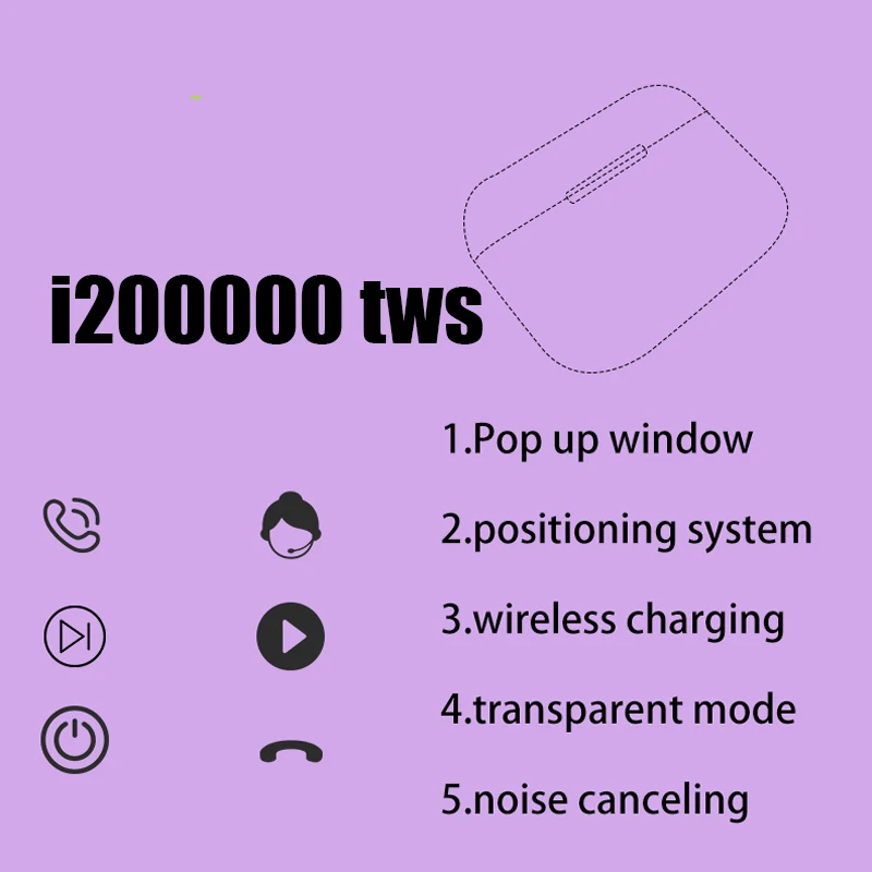 I200000 TWS копия 1:1 Air3 Pro Беспроводная зарядка Bluetooth 5,0 наушники 8D супер бас наушники PK W1 чип i500 i9000 pro i100000