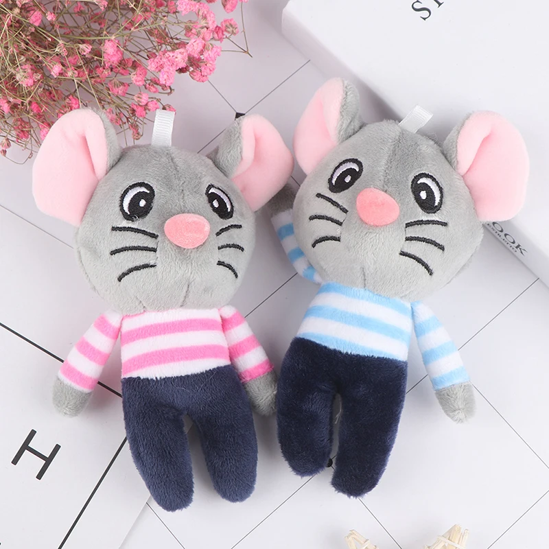 Hot sale 1pc 15cm Rat Year Mascot Mouse Plush Toy Keychain Car Key