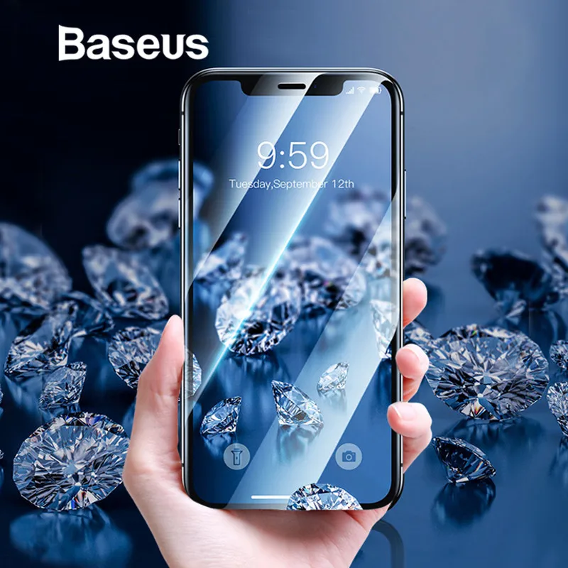 

Baseus 0.23mm Full Screen Protector For iPhone 11Pro Max Ultra Thin Full Coverage Curved Tempered Glass For iPhone 11 Glass Film