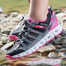 

Couple's outdoor leisure sports shoes Breathable mesh hiking shoes Yoga fitness running shoes Wading shoes
