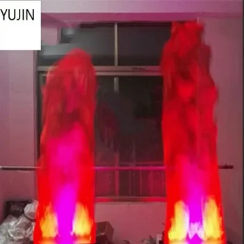 

2PCS/Lot Red Color silk fabric cloth only for Led stage flame machine