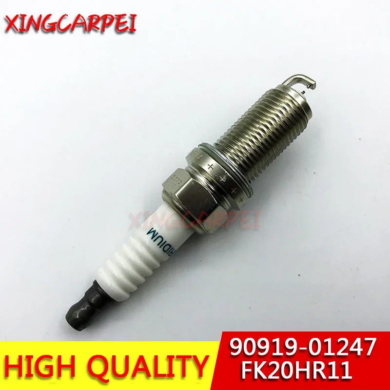 4 6 шт./лот двойная иридиевая Свеча зажигания FK20HR 11 90919 01247 для Toyota Camry RAV4 Lexus ES350 RX350