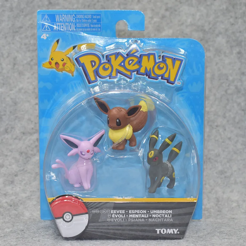 Оригинальная фигурка BANDAI Pokemon Eevee Sylveon Umbreon Vaporeon Ice из ПВХ детские игрушки|Игровые