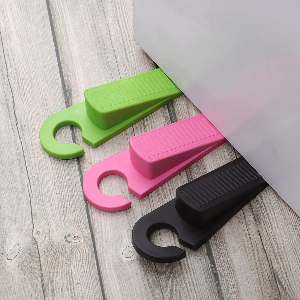 

1/3Pcs Hook Type Wedge Rubber Door Stop Stopper Guard Door Block Baby Safety Prevent Finger Injuries Home Office