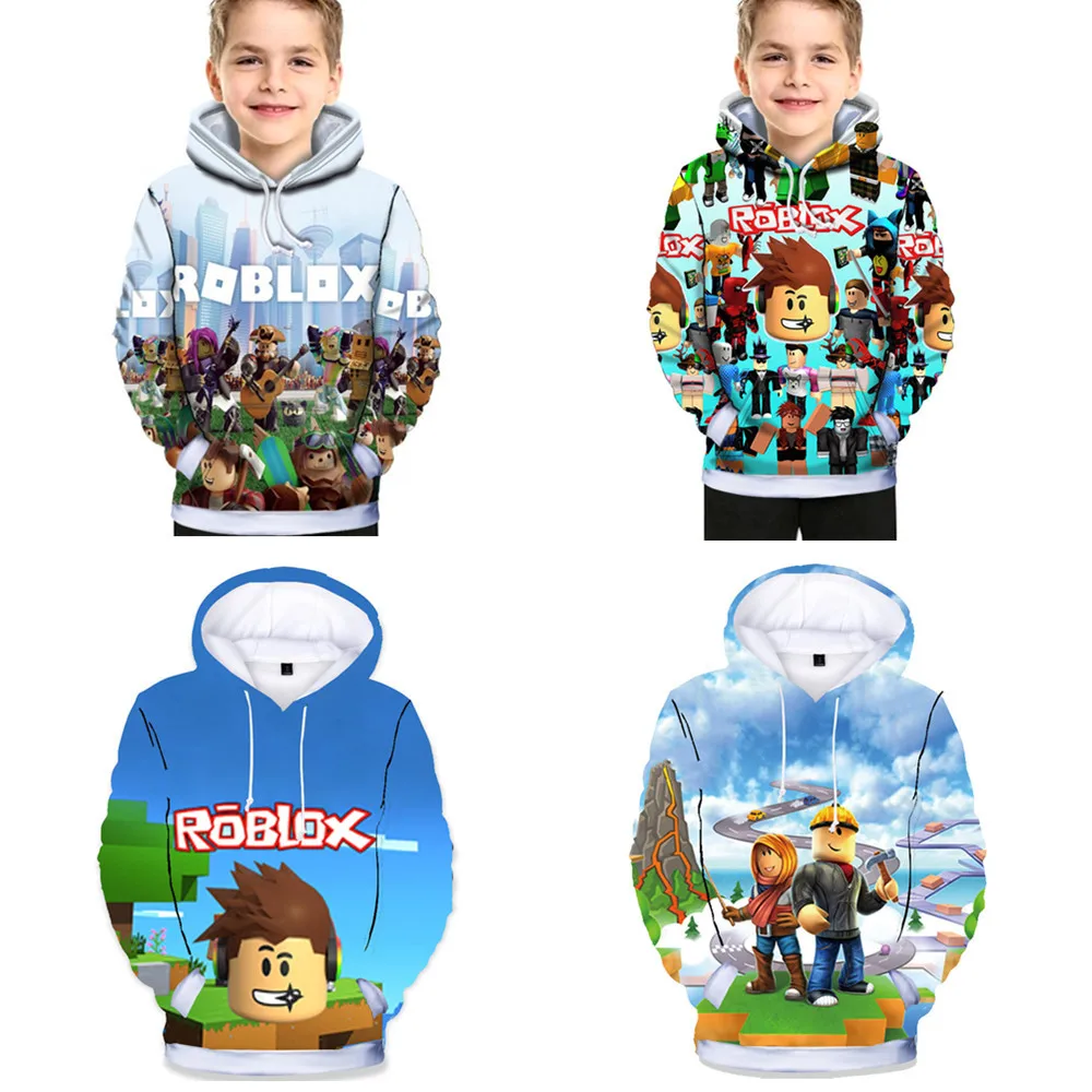 2021 Новый robloxs свитер с капюшоном для мальчика майка длинным рукавом детские