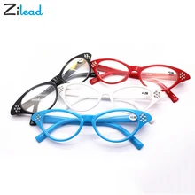 Zilead очки для чтения «кошачий глаз» Для женщин ретро дальнозоркостью диоптрий 0 1,0 1,5 2,0 2,5 3,0 3,5 4,0 для мужчин и женщин очки
