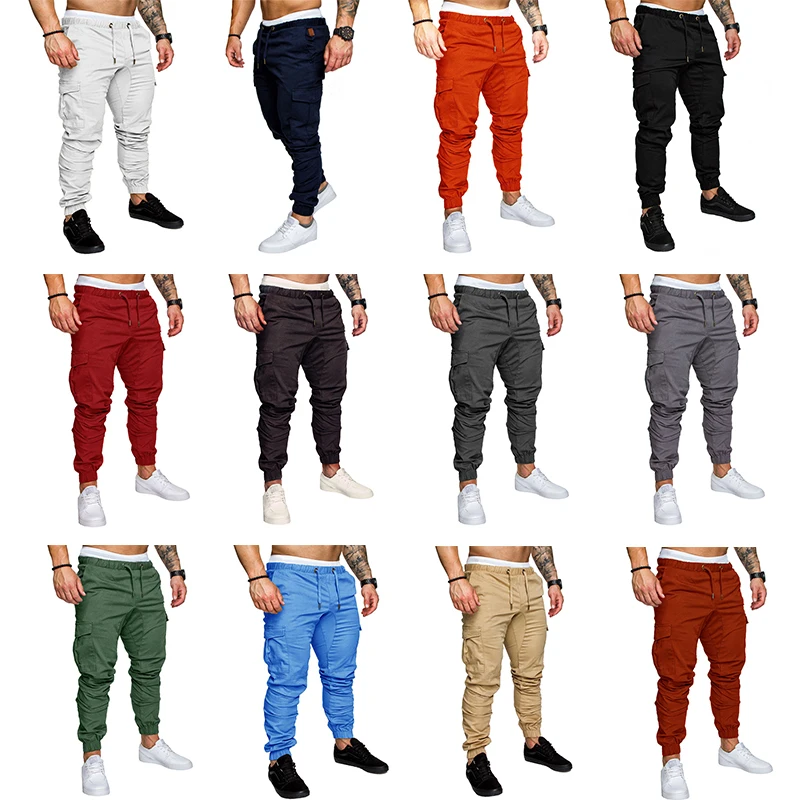 Casual Sports Pants Men Elastic Breathable Running Training Pant Trousers Joggers Quick-Drying Gym Jogging Pants